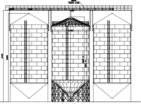 日照飼料廠1-1000T玉米倉(cāng)和1-200T粉料倉(cāng)